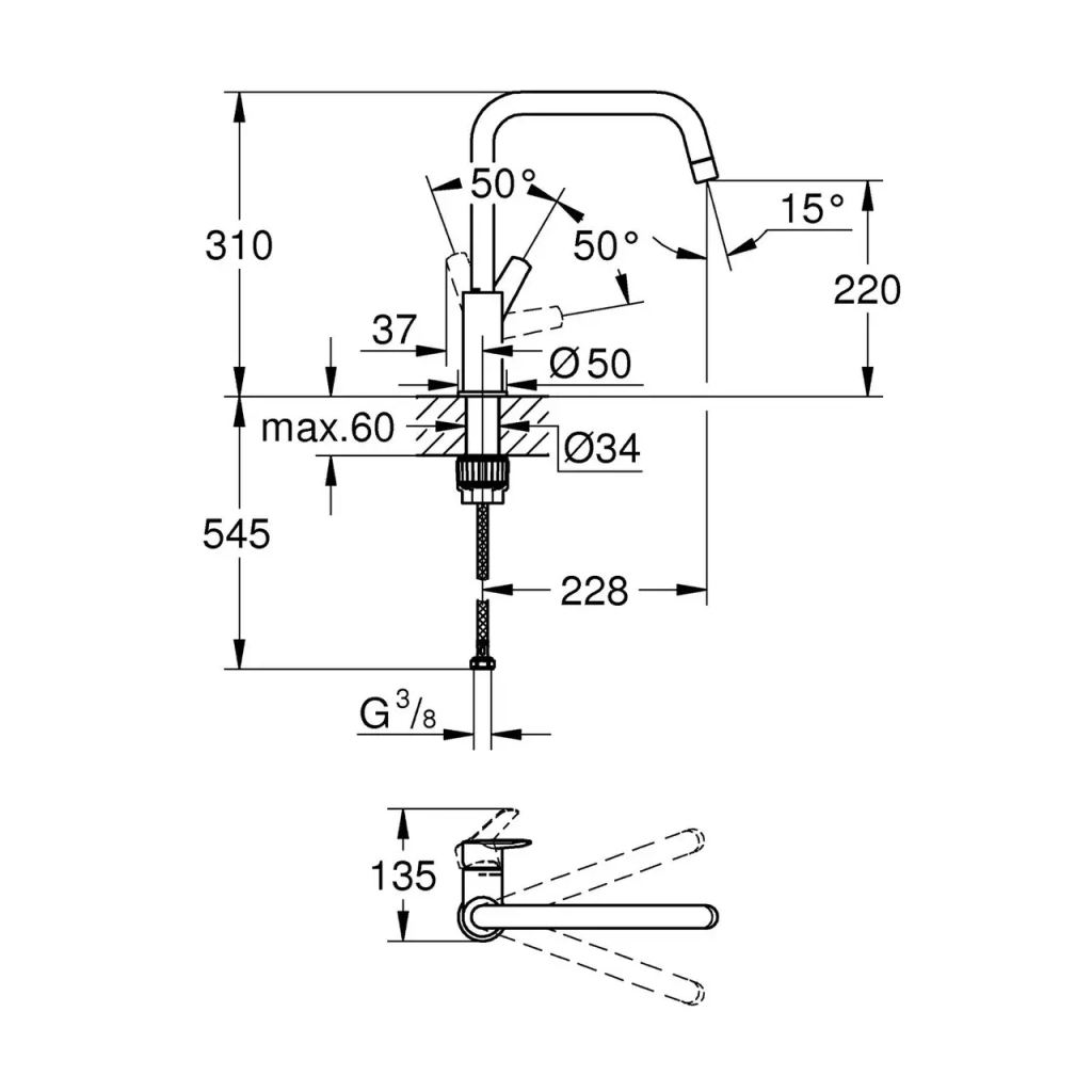 Змішувач Grohe QuickFix Start (304702430) - зображення 5