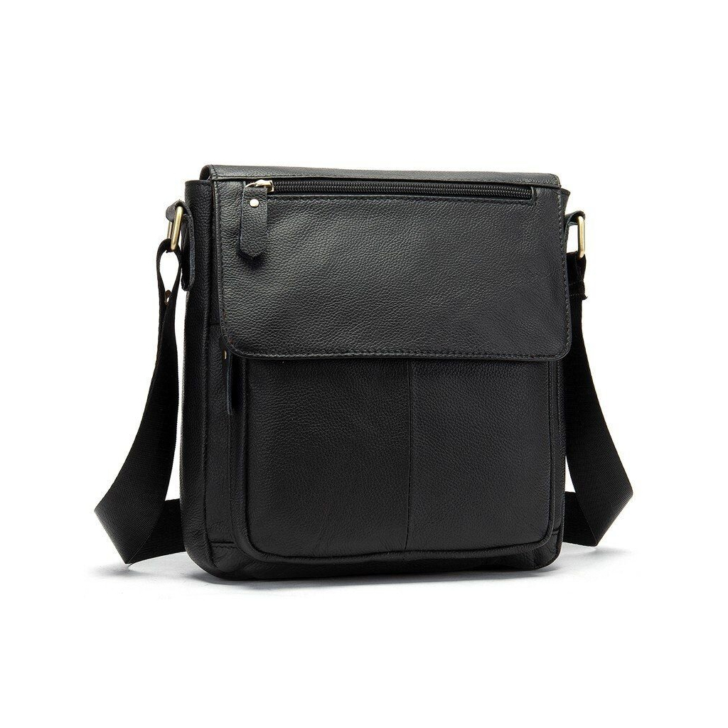 Сумка Vintage На плече зі шкіри Чорна (20021) - зображення 7