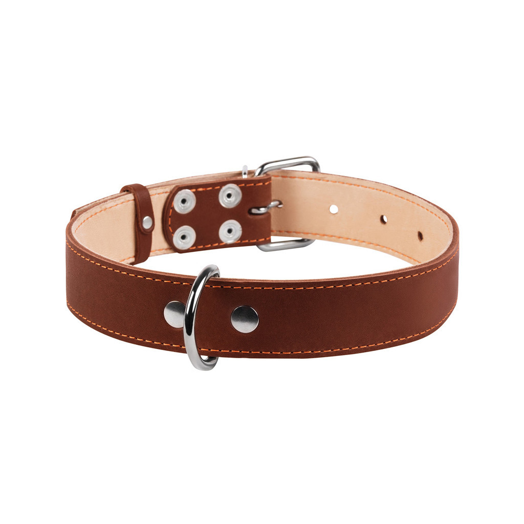 Нашийник для тварин Collar подвійний Ш 35 мм Д 48-63 см коричневий (02796) - зображення 2