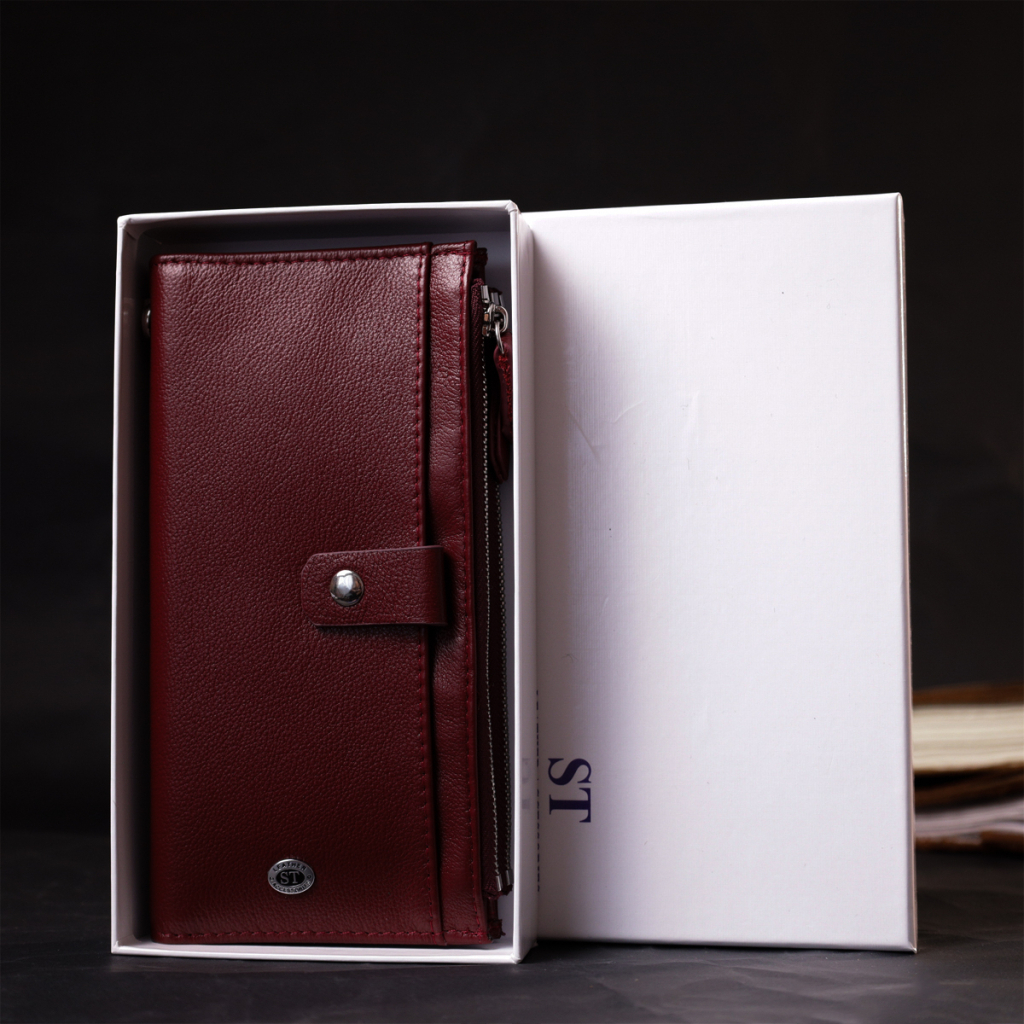 Гаманець ST Leather Бордовий (19433) - зображення 11