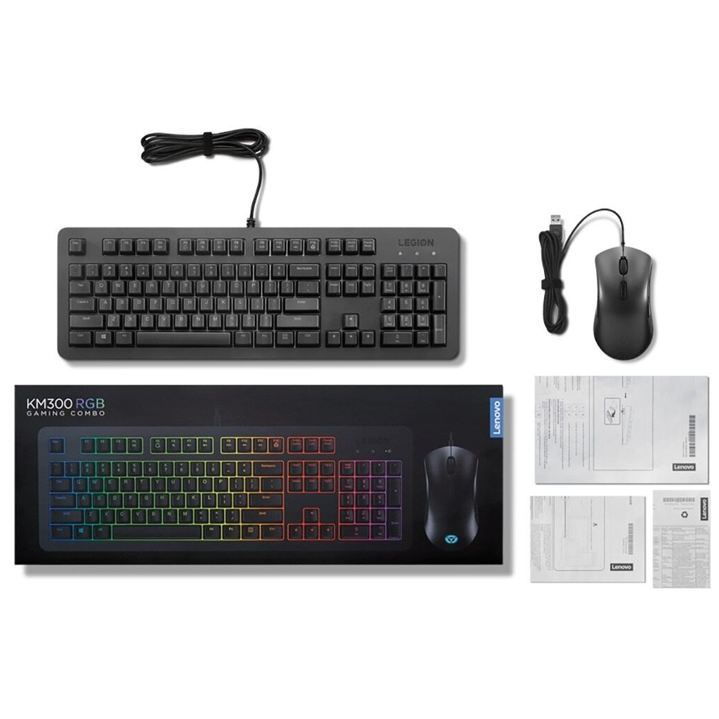 Комплект Lenovo Legion KM300 RGB UA USB Black (GX31L16652) - зображення 4