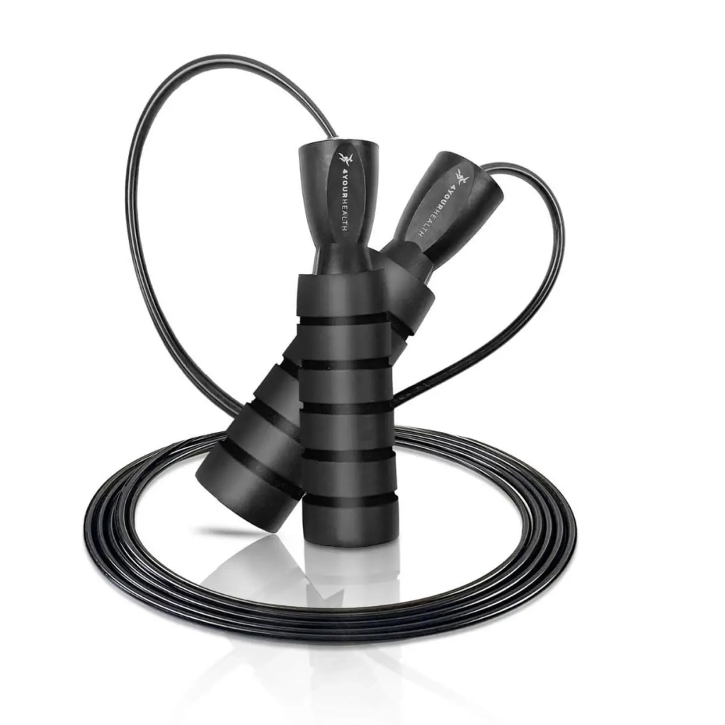 Скакалка 4yourhealth Premium Jump Rope 2488 швидкісна 2.5м Чорна (4YH_2488_Black) - зображення 1
