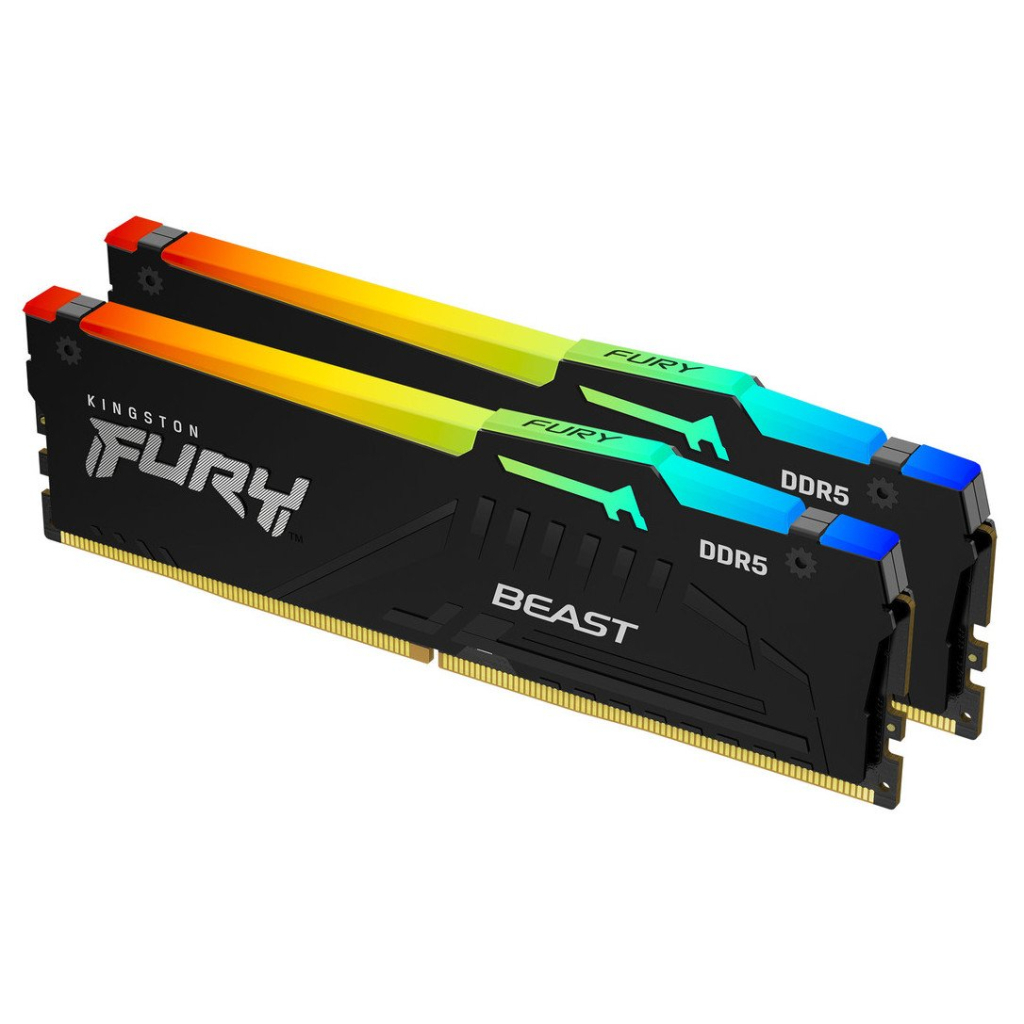 Модуль пам'яті для комп'ютера DDR5 32GB (2x16GB) 6800 MHz Beast RGB EXPO Kingston Fury (ex.HyperX) (KF568C34BBEAK2-32) - зображення 2