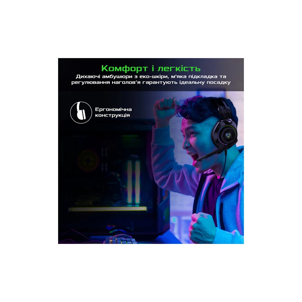 Навушники Vertux Bogota 7.1 USB Black (bogota.black) - зображення 4