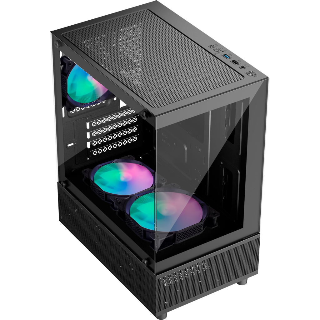 Корпус 1stPlayer Mi2-A-2F2R(AP)-1F2(AP)-BK - зображення 6