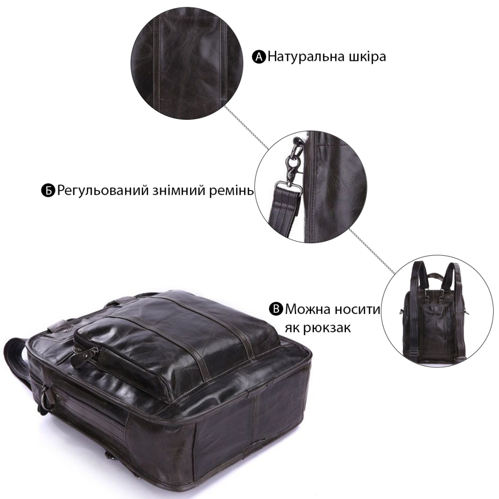 Сумка Vintage Сіра (14068) - зображення 4