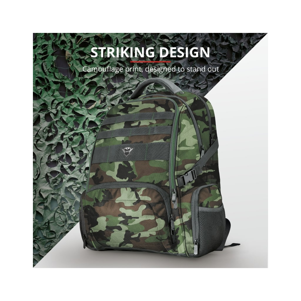 Рюкзак для ноутбука Trust 17.3" GXT 1250G Hunter Gaming, green camouflage (23868) - зображення 11