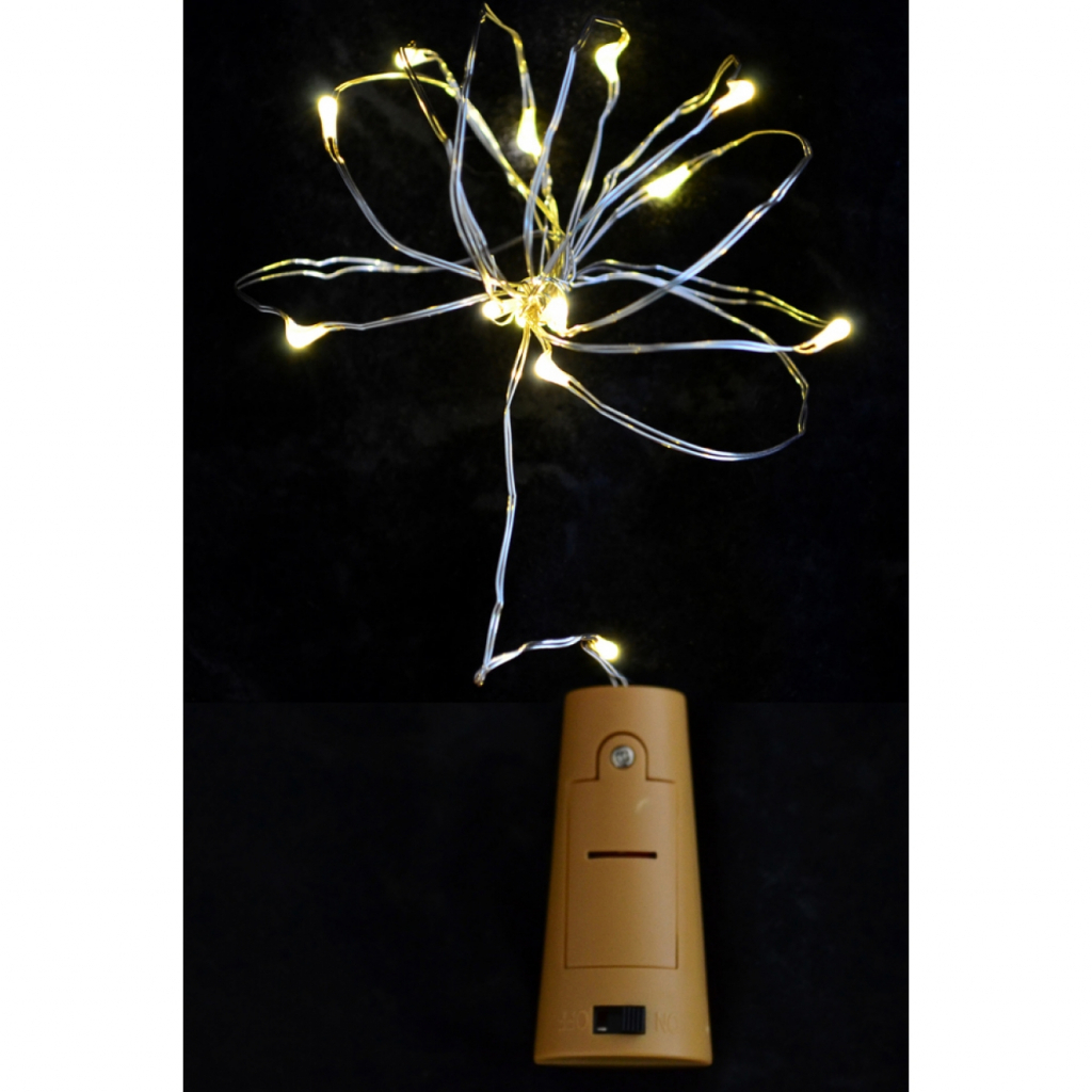 Гірлянда YES! Fun LED Сork light for bottle 15 ламп. молочно-біла 1,6 м (801136) - зображення 1