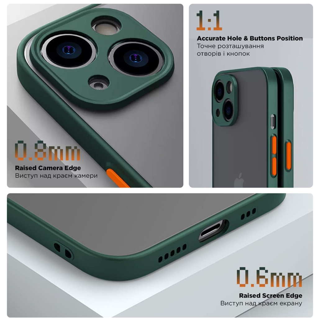 Чохол до мобільного телефона Armorstandart Frosted Matte Xiaomi Redmi 12 4G Dark Green (ARM68552) - зображення 3
