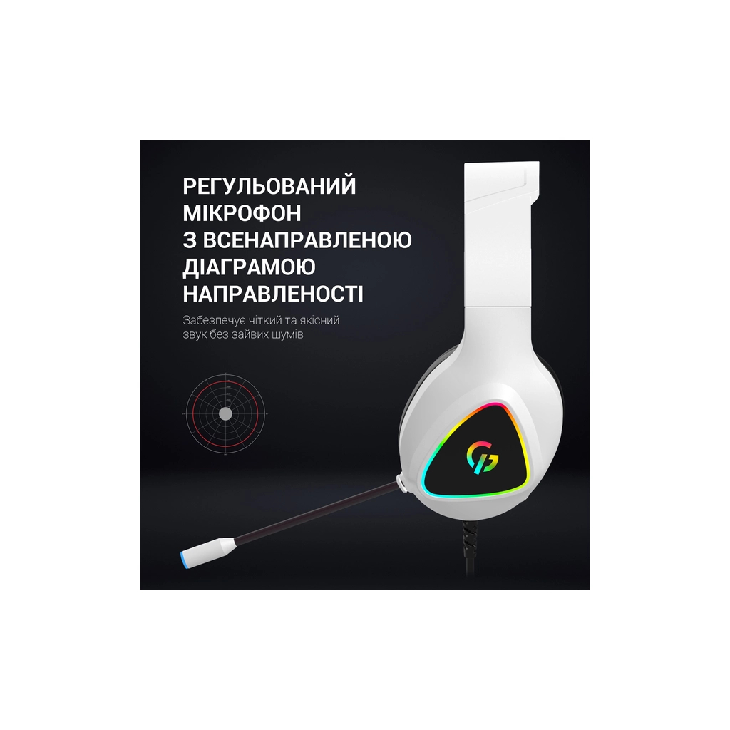 Навушники GamePro HS615 RGB White (HS615) - изображение 10