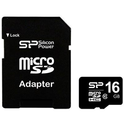 Карта пам'яті Silicon Power 16Gb microSDHC class 10 (SP016GBSTH010V10-SP) - зображення 1