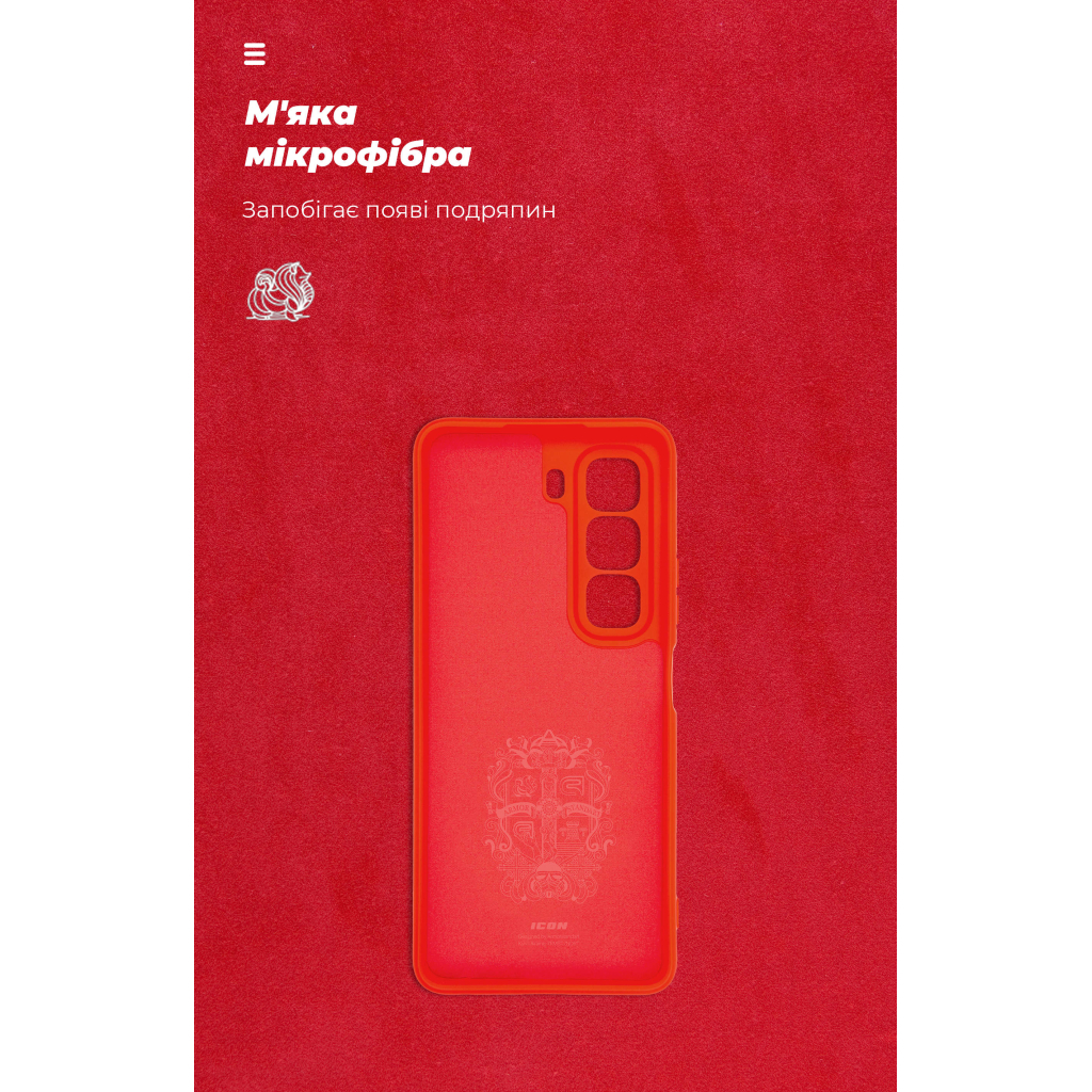 Чохол до мобільного телефона Armorstandart ICON Infinix Hot 50 4G Camera cover Red (ARM80978) - зображення 4