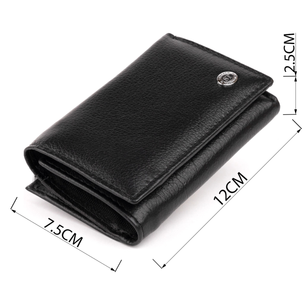 Портмоне ST Leather Зі шкіри Чорне (19331) - зображення 4