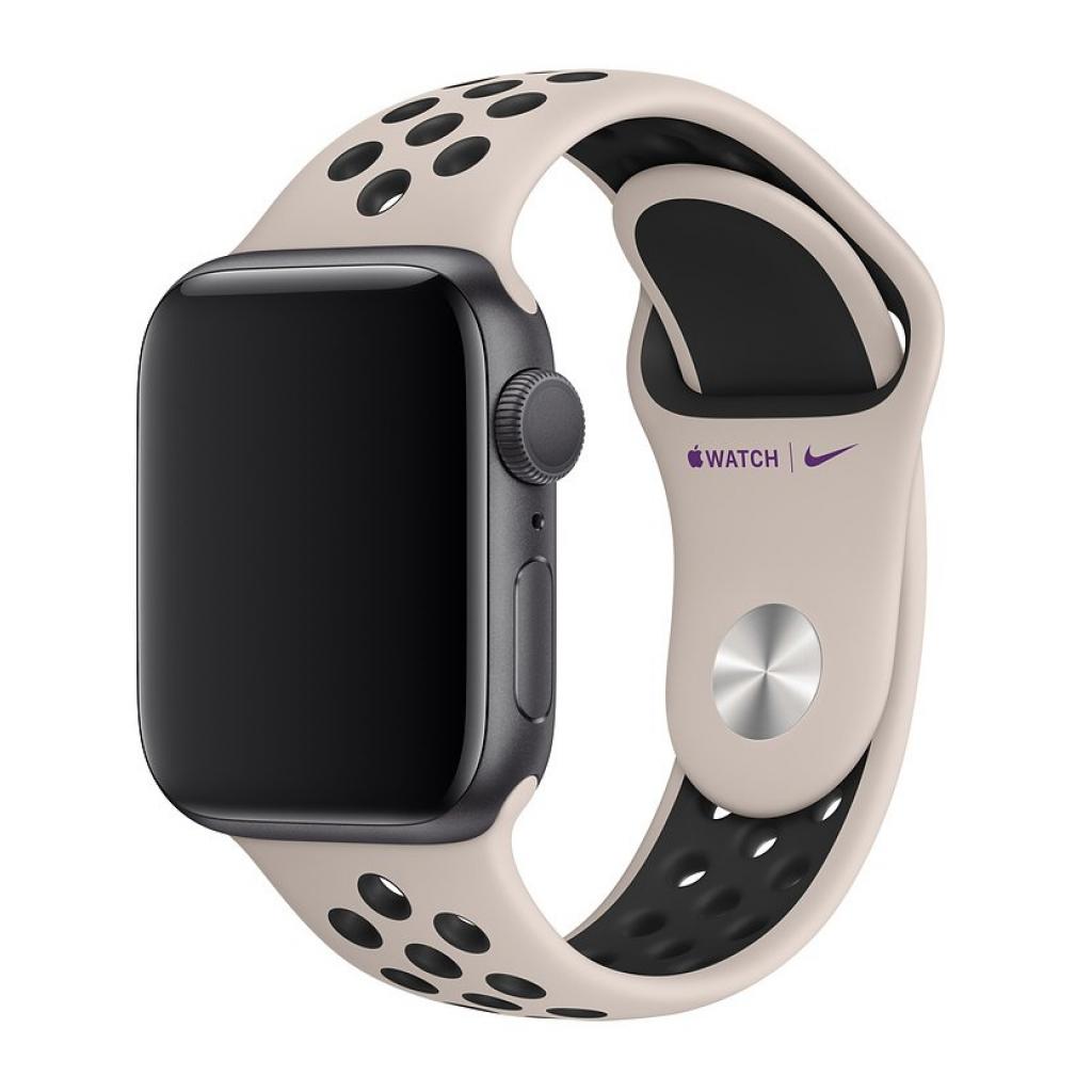 Ремінець до смарт-годинника Apple 44mm Desert Sand/Black Nike Sport Band – S/M & M/L (MWUD2ZM/A) - зображення 2