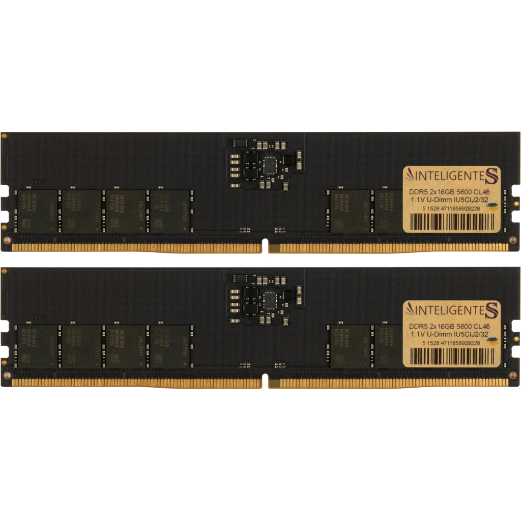 Модуль пам'яті для комп'ютера DDR5 32GB (2x16GB) 5600 MHz INTELIGENTES (IU5CIJ2/32) - зображення 1