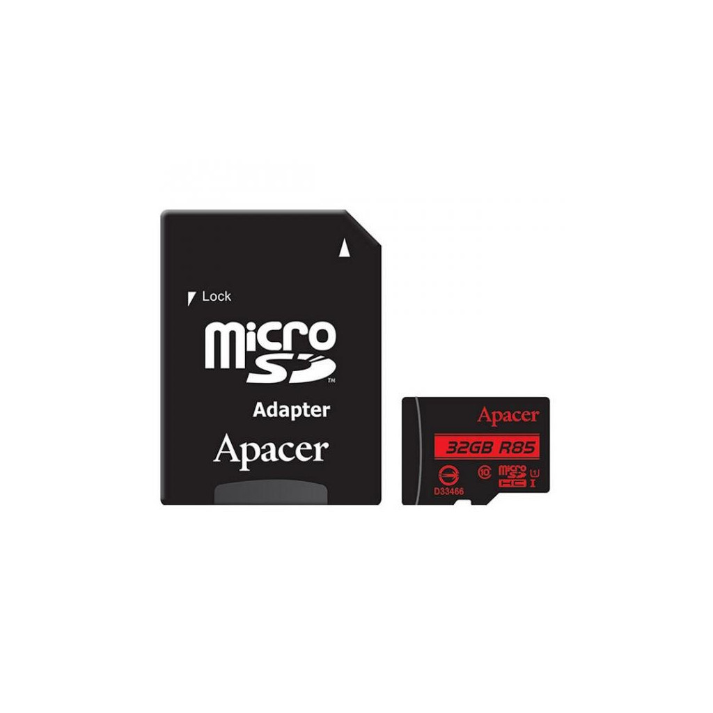 Карта пам'яті Apacer 32GB microSDHC class 10 UHS-I U1 (R85 MB/s) (AP32GMCSH10U5-R) - зображення 1