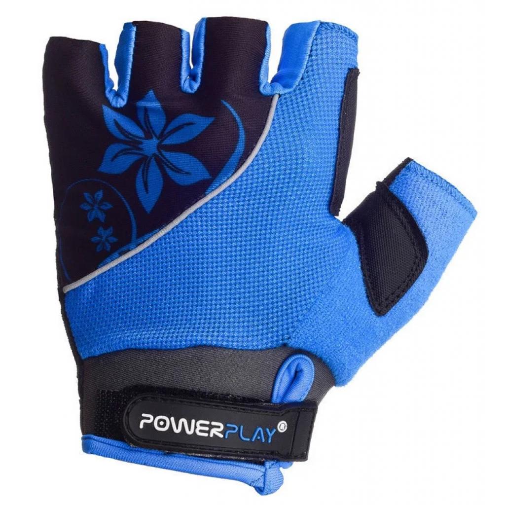 Велорукавиці PowerPlay Women 5281 Blue XS (5281B_XS_Blue) - изображение 2