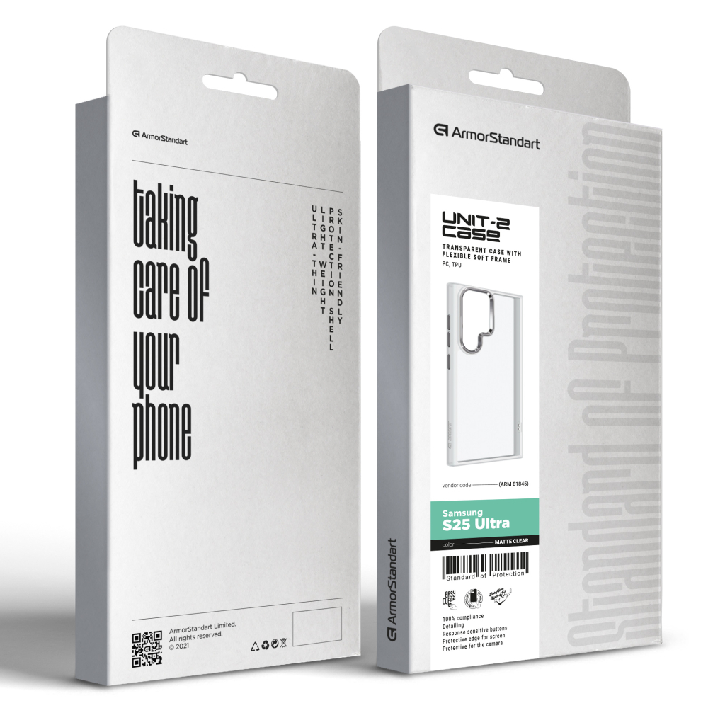 Чохол до мобільного телефона Armorstandart UNIT2 Samsung S25 Ultra Matte Clear (ARM81845) - зображення 4