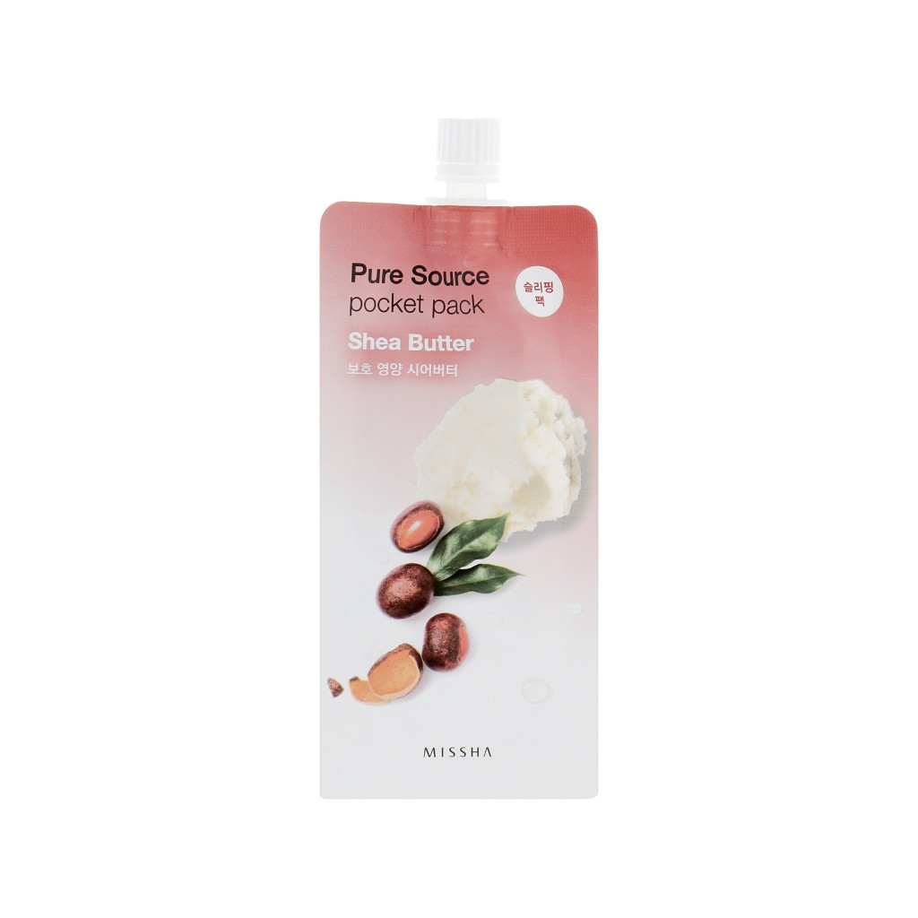 Маска для обличчя Missha Pure Source Pocket Pack Shea Butter На основі олії ши 10 мл (8806185781862) - зображення 1