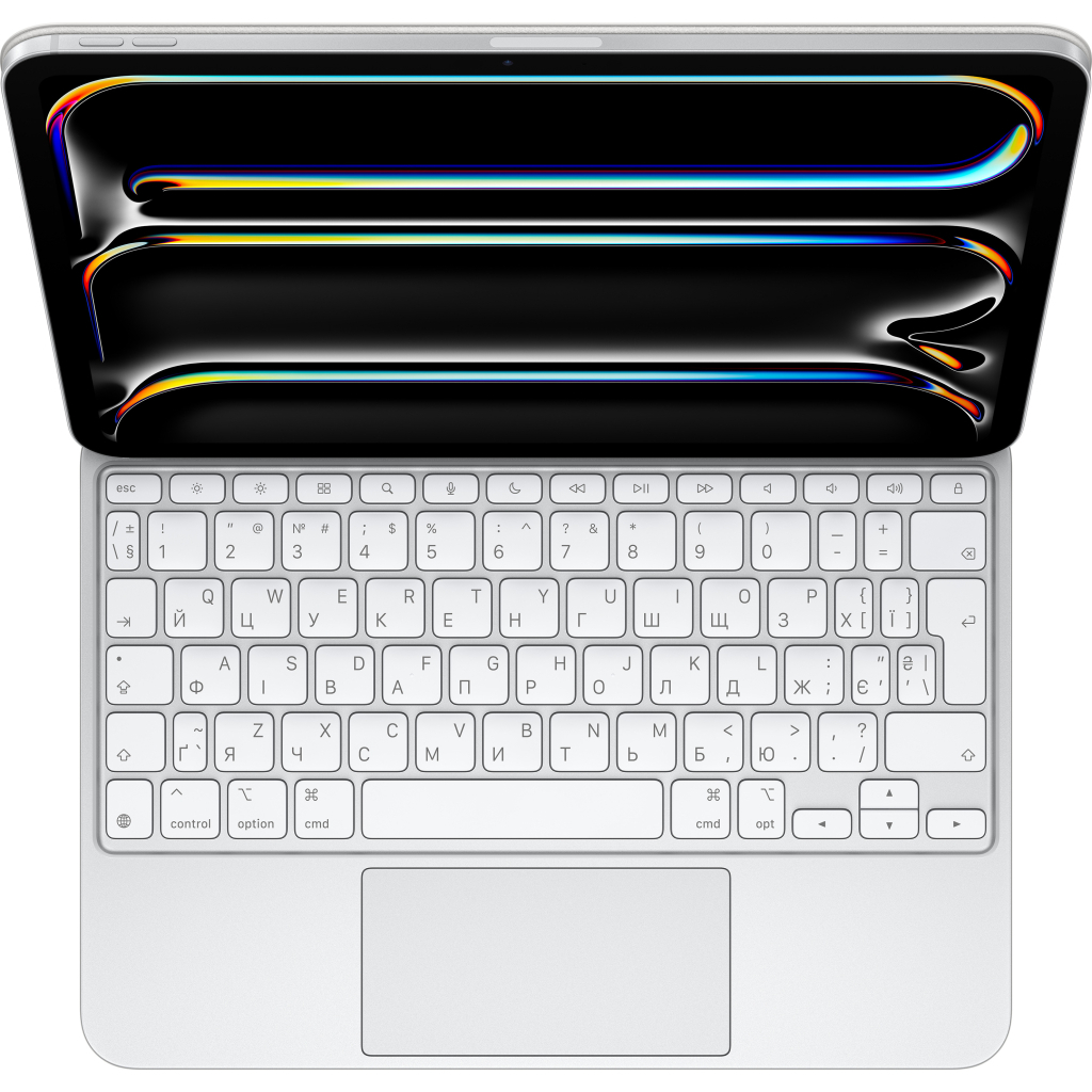 Чохол до планшета Apple Magic Keyboard for iPad Pro 11inch (M4) - Ukrainian - White,Model A2975 (MWR03UA/A) - зображення 1