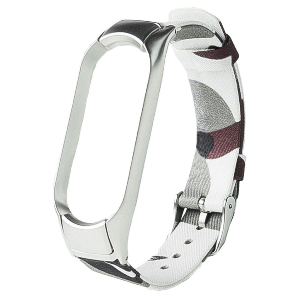 Ремінець до фітнес браслета XoKo Ремінець ХоКо Сamo Premium Band для Xiaomi Mi band 5 White (XK-M5-CMWT) - зображення 1