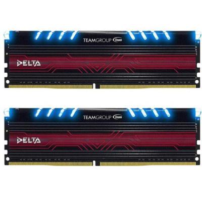 Модуль пам'яті для комп'ютера DDR4 32GB (2x16GB) 3000 MHz T-Force Delta Blue LED Team (TDTBD432G3000HC16CDC01) - зображення 1