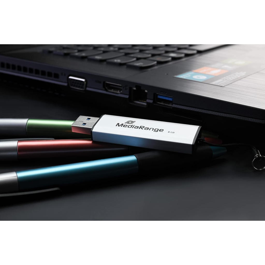 USB флеш накопичувач Mediarange 16GB Black/Silver USB 3.0 (MR915) - зображення 5