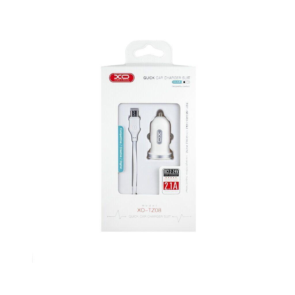 Зарядний пристрій XO 2xUSB 2.1A + cable USB to Micro 5P white (TZ08-M-WH) - зображення 5
