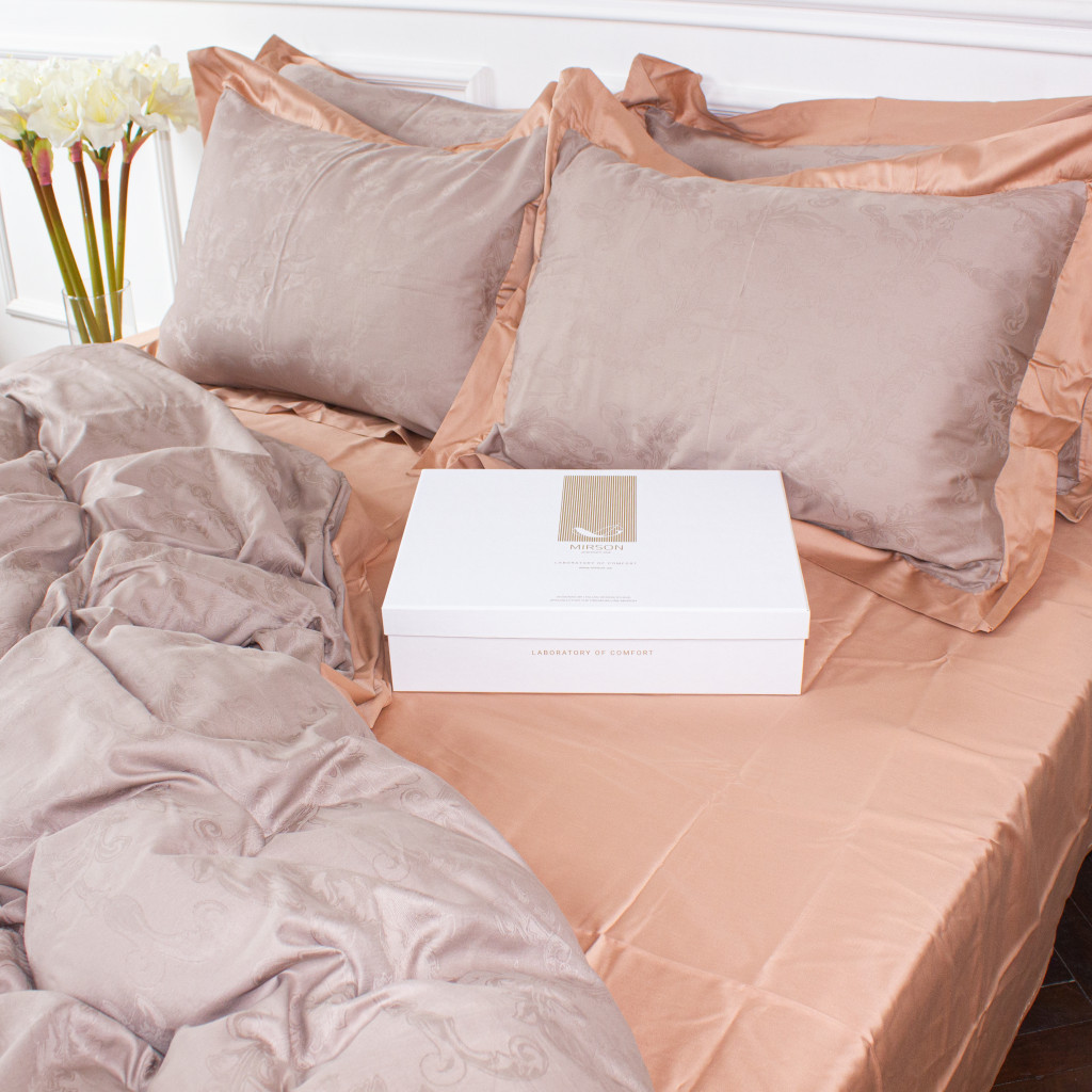 Постільна білизна MirSon Satin Жаккард Golden wheat 143х210х2 (2200005395547) - изображение 2