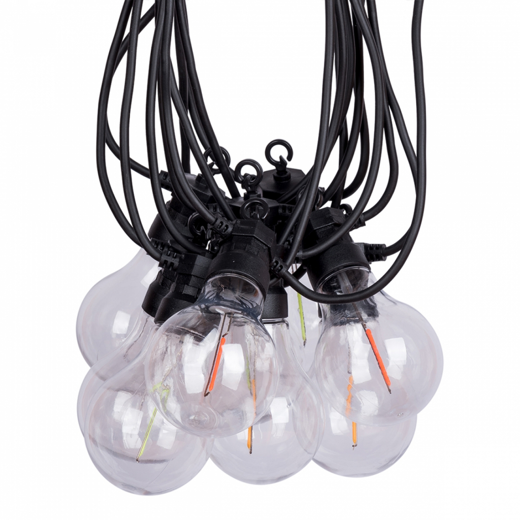 Гірлянда YES! Fun ретро LED вулична 10 ламп, 6 м, IP44, багатобарвна, 8 м (801173) - зображення 2