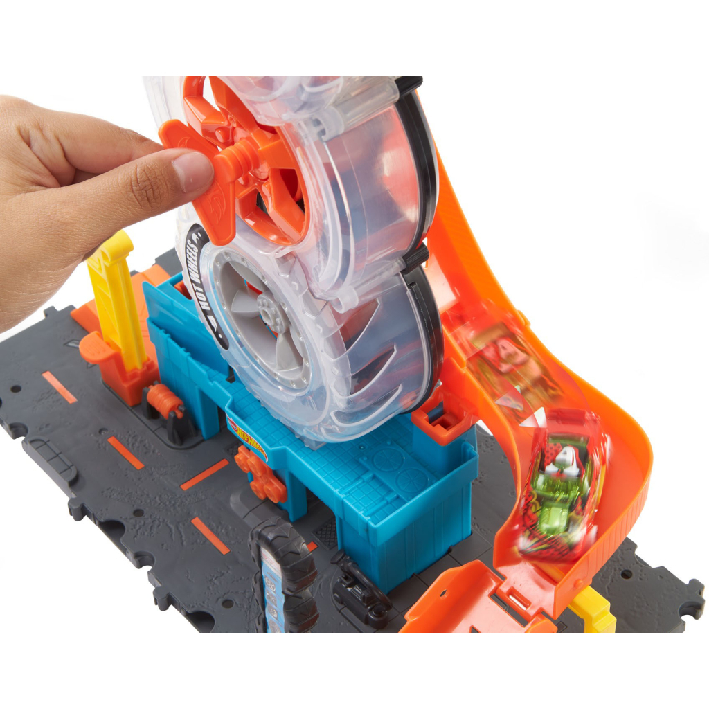 Автотрек Hot Wheels Пригоди та трюки в шиномонтажній (HDP02) - зображення 3