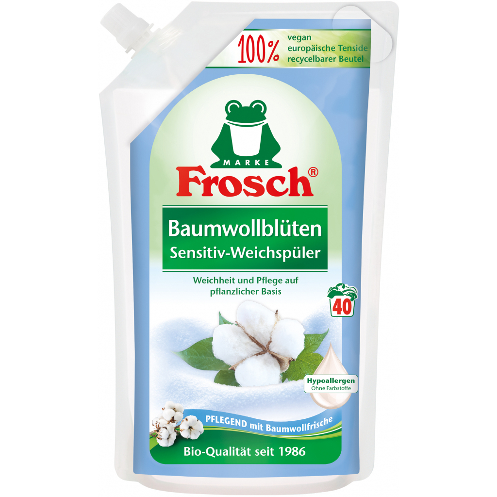 Кондиціонер для білизни Frosch Квіти Бавовни 1 л (4001499116803/4001499957567) - зображення 1