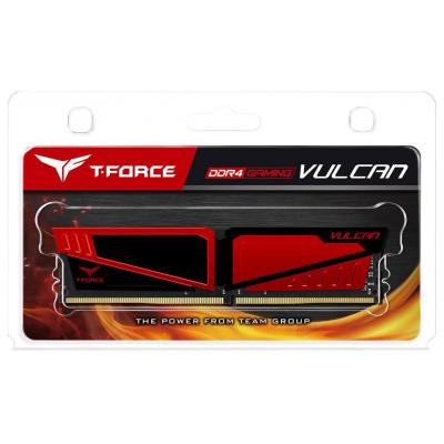 Модуль пам'яті для комп'ютера DDR4 16GB 2400 MHz T-Force Vulcan Red Team (TLRED416G2400HC15B01) - зображення 5