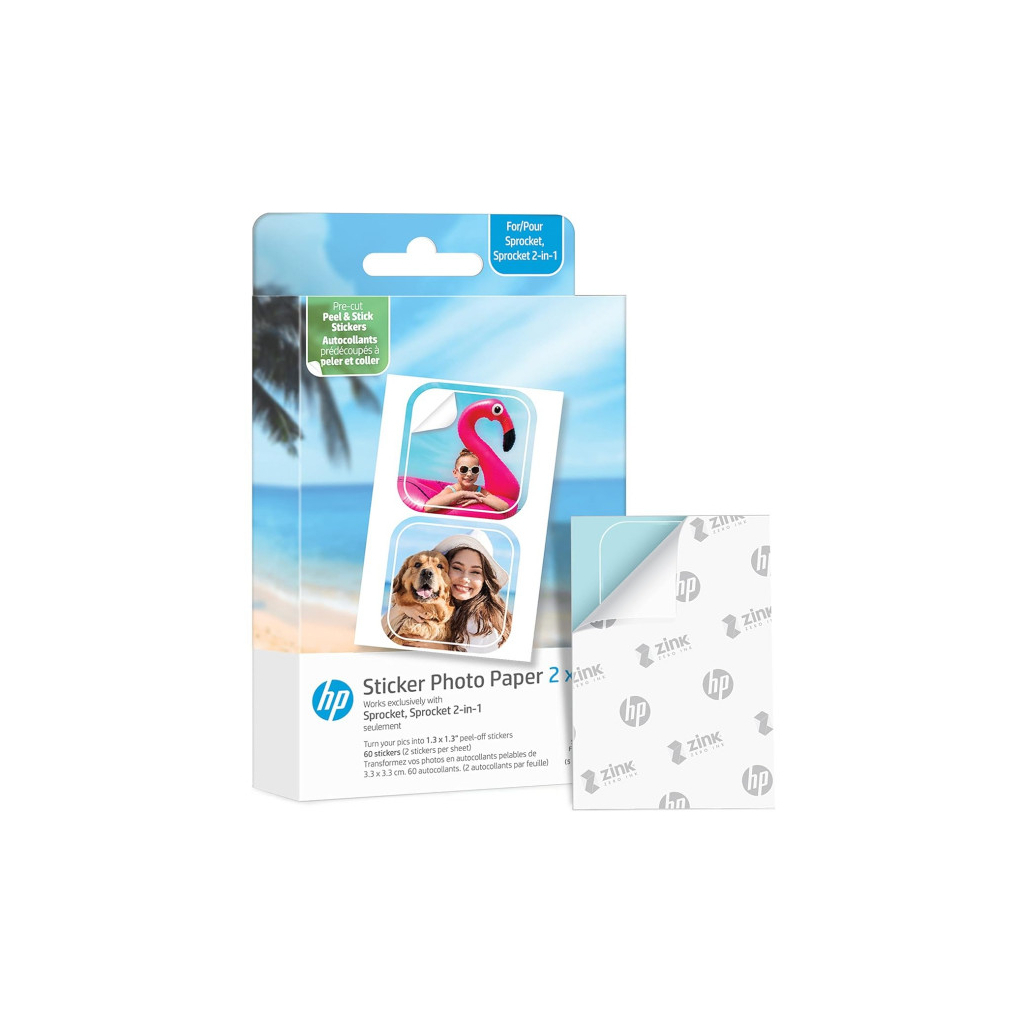 Фотопапір HP Zink 2x3" CutOut Sticker 30sh (60 stickers) glossy (HPIZ2X330C) - picture 2