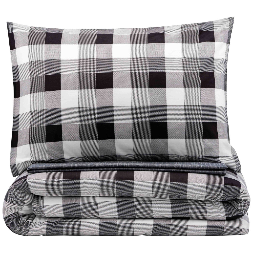 Постільна білизна Ardesto Gloria сатин клітинка сірий полуторний 160х220 (ART1622SR) - зображення 3