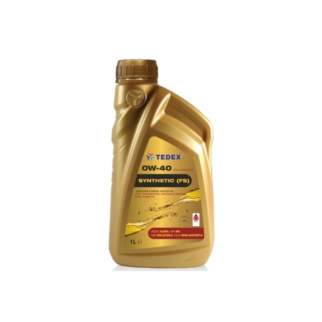 Моторна олива TEDEX SYNTHETIC (FS) MOTOR OIL 0W40 1л - изображение 1