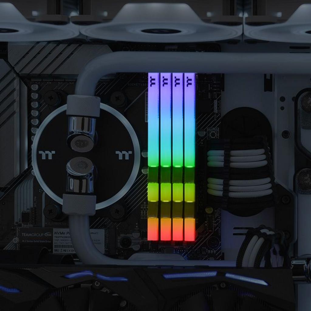 Модуль пам'яті для комп'ютера DDR4 16GB (2x8GB) 3600 MHz Toughram White RGB ThermalTake (R022D408GX2-3600C18A) - зображення 3