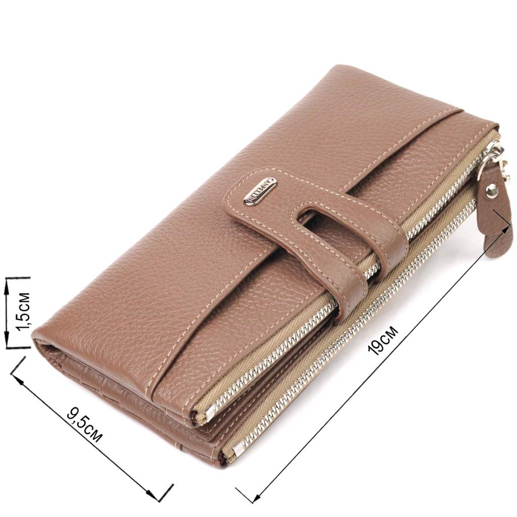 Гаманець Canpellini З натуральної шкіри Бежевий (21634) - зображення 3