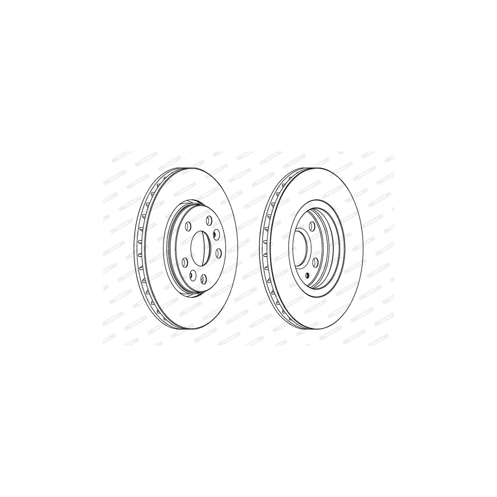 Гальмівний диск FERODO DDF1733 - зображення 1