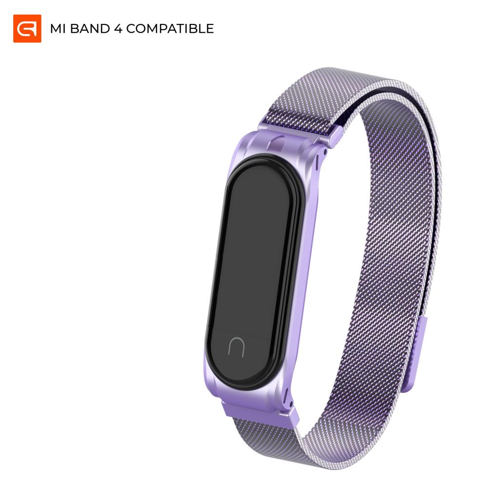 Ремінець до фітнес браслета Armorstandart Milanese Magnetic Band для Xiaomi Mi Band 4/3 Violet (ARM55199) - зображення 1