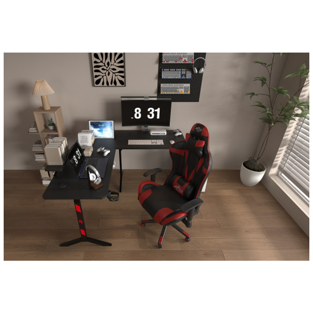 Комп'ютерний стіл GT Racer GT Racer T-1247 (146x146x60x73) Black (T-1247 (146x146x60x73) Black) - зображення 6