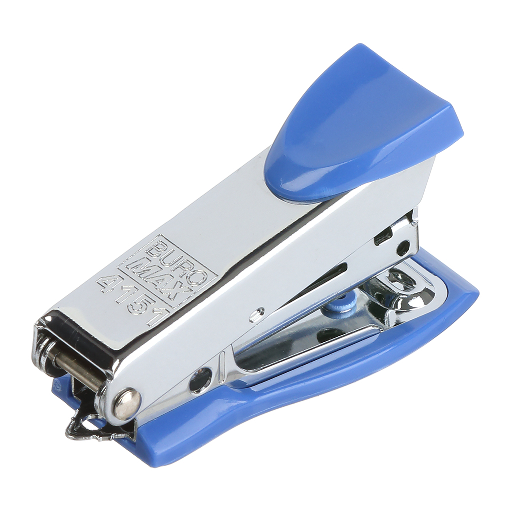Степлер Buromax металевий МІНІ, 12 аркушів, (скоби №10), 61 х 34 х 25 мм, синій (BM.4151-02) - зображення 2