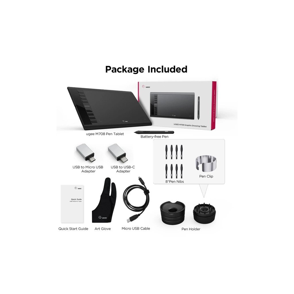 Графічний планшет Ugee M708 - зображення 5