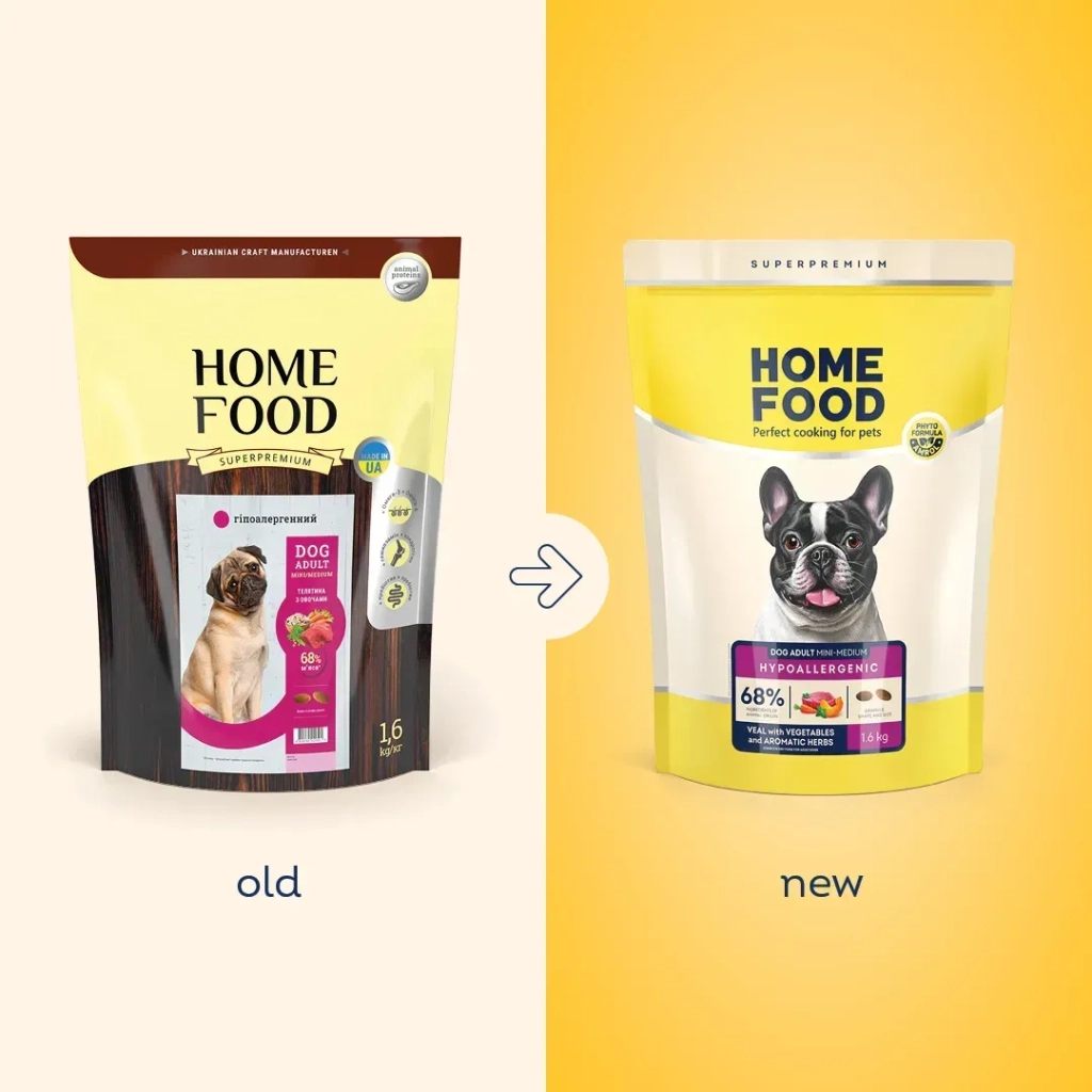 Сухий корм для собак Home Food ADULT MINI/MEDIUM Hypoallergenic з телятиною, овочами та духмяними травами 10 кг (4820290090354) - изображение 2