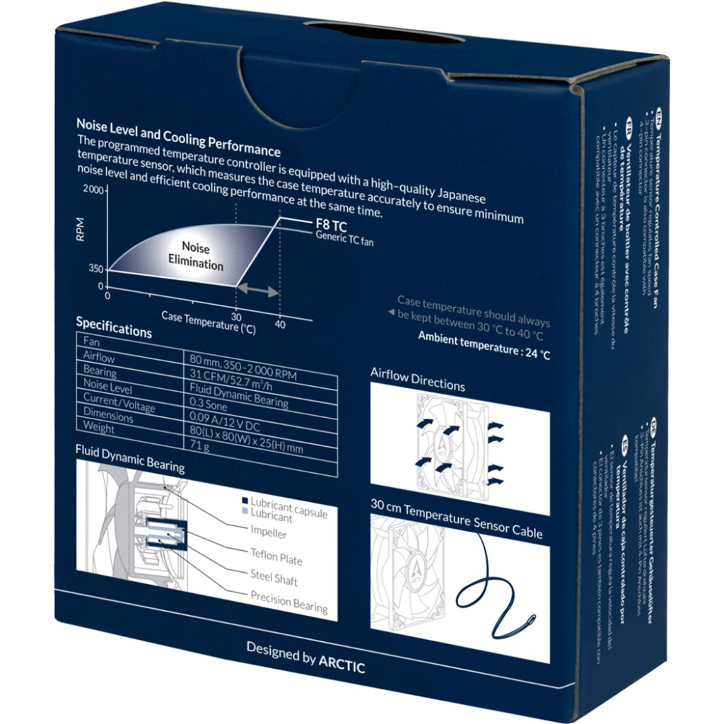Кулер до корпусу Arctic F8 TC (ACFAN00208A) - зображення 5