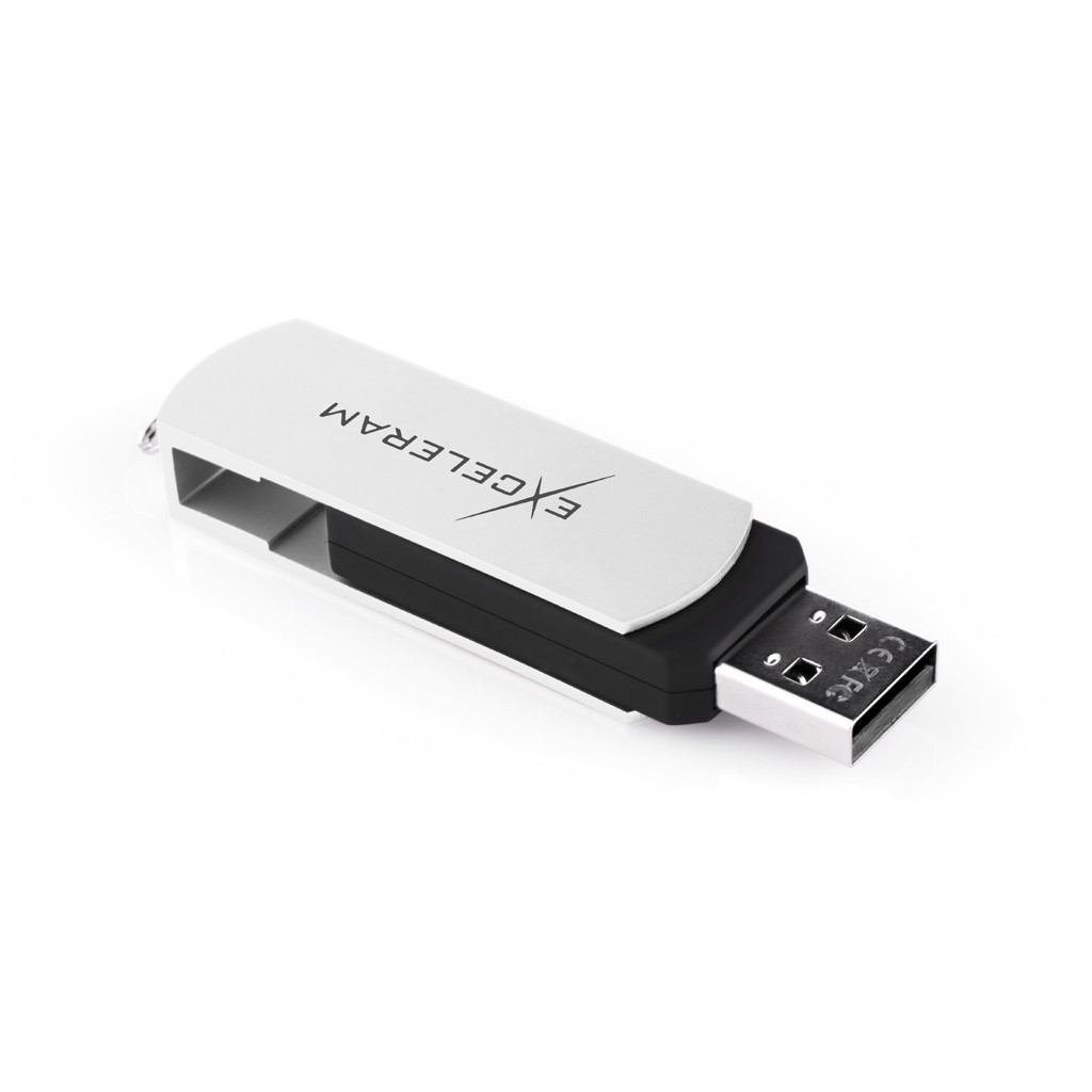 USB флеш накопичувач eXceleram 64GB P2 Series White/Black USB 2.0 (EXP2U2WH2B64) - зображення 5