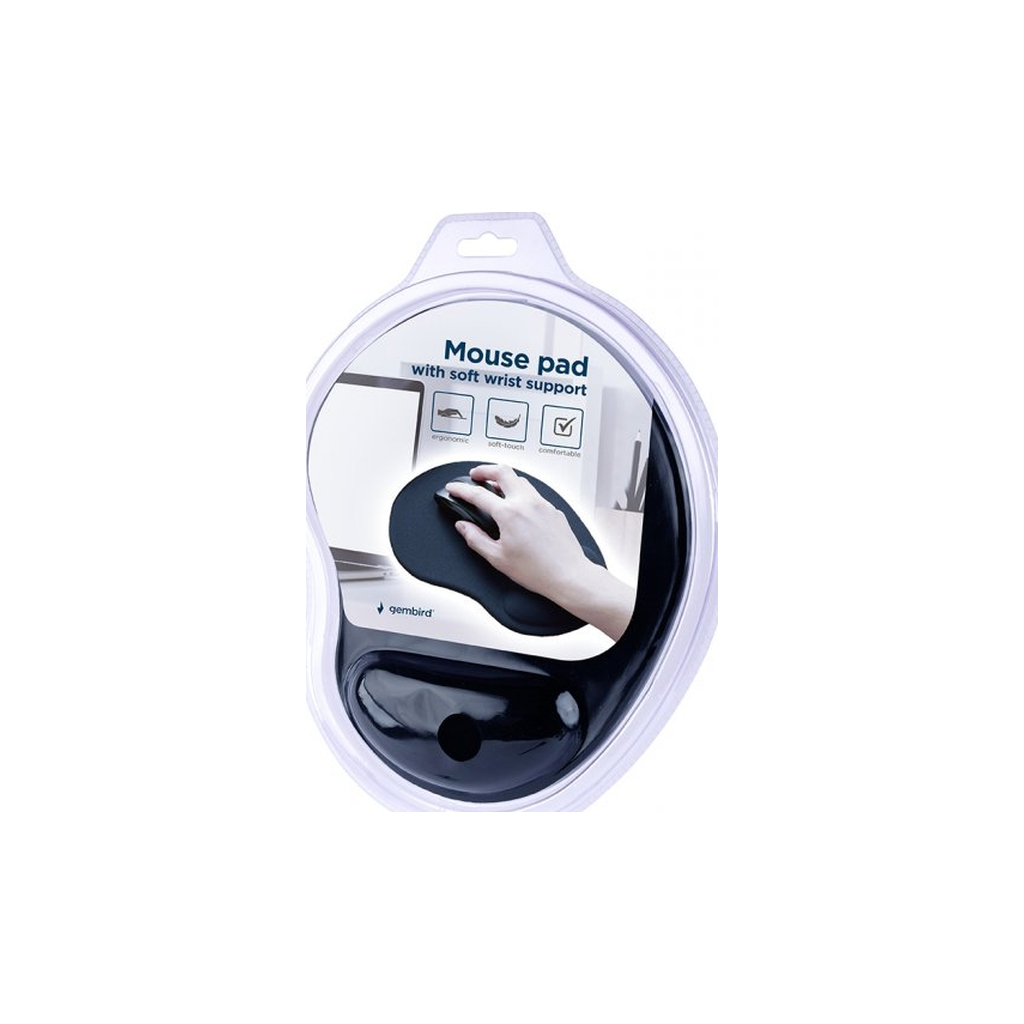 Килимок для мишки Gembird MP-ERGO-01 Black (MP-ERGO-01) - зображення 2