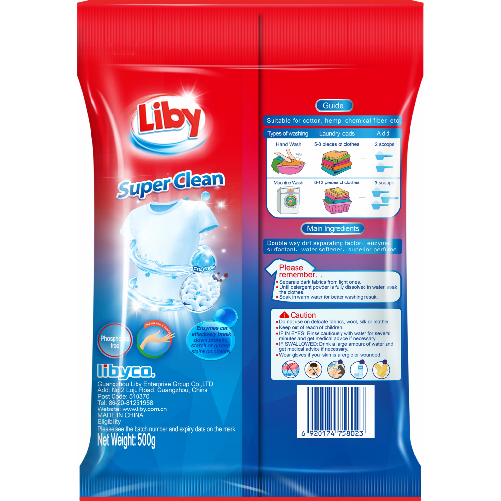 Пральний порошок Liby Super Clean 500 г (6920174758023) - зображення 2