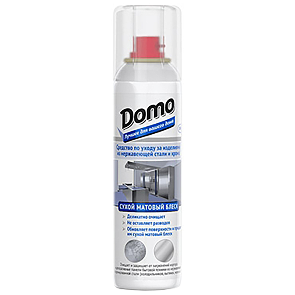 Засіб для догляду за меблями Domo Сухий матовий блиск для неіржавної сталі та хрому 320 мл (XD 10032) - зображення 1