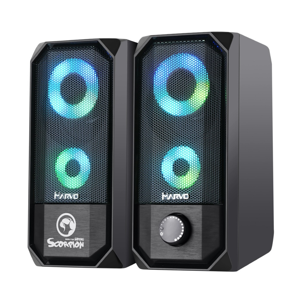 Акустична система Marvo SG-265 Multi-LED USB Black - зображення 2